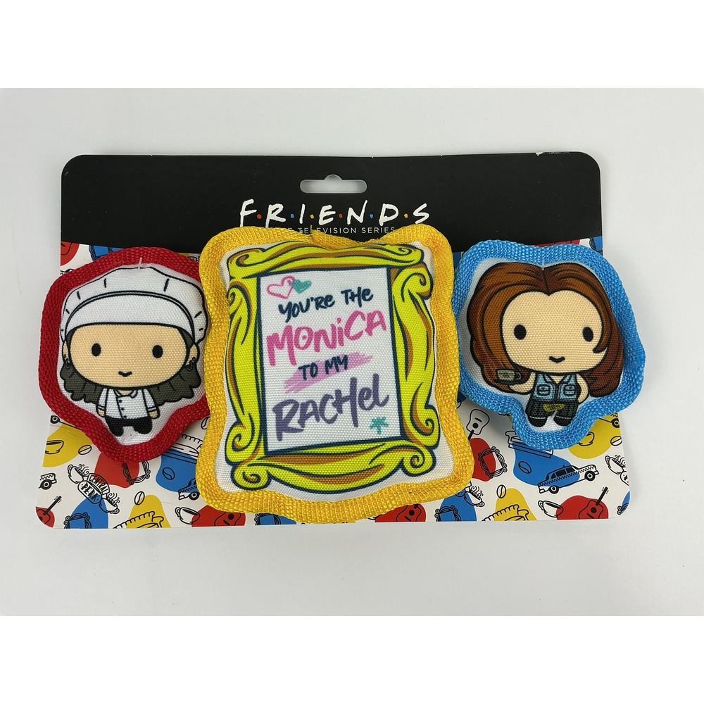 Friends TV Show‎ Dog Toys 3-Pack Fetch for Pets Monica Rachel Squeaker Set